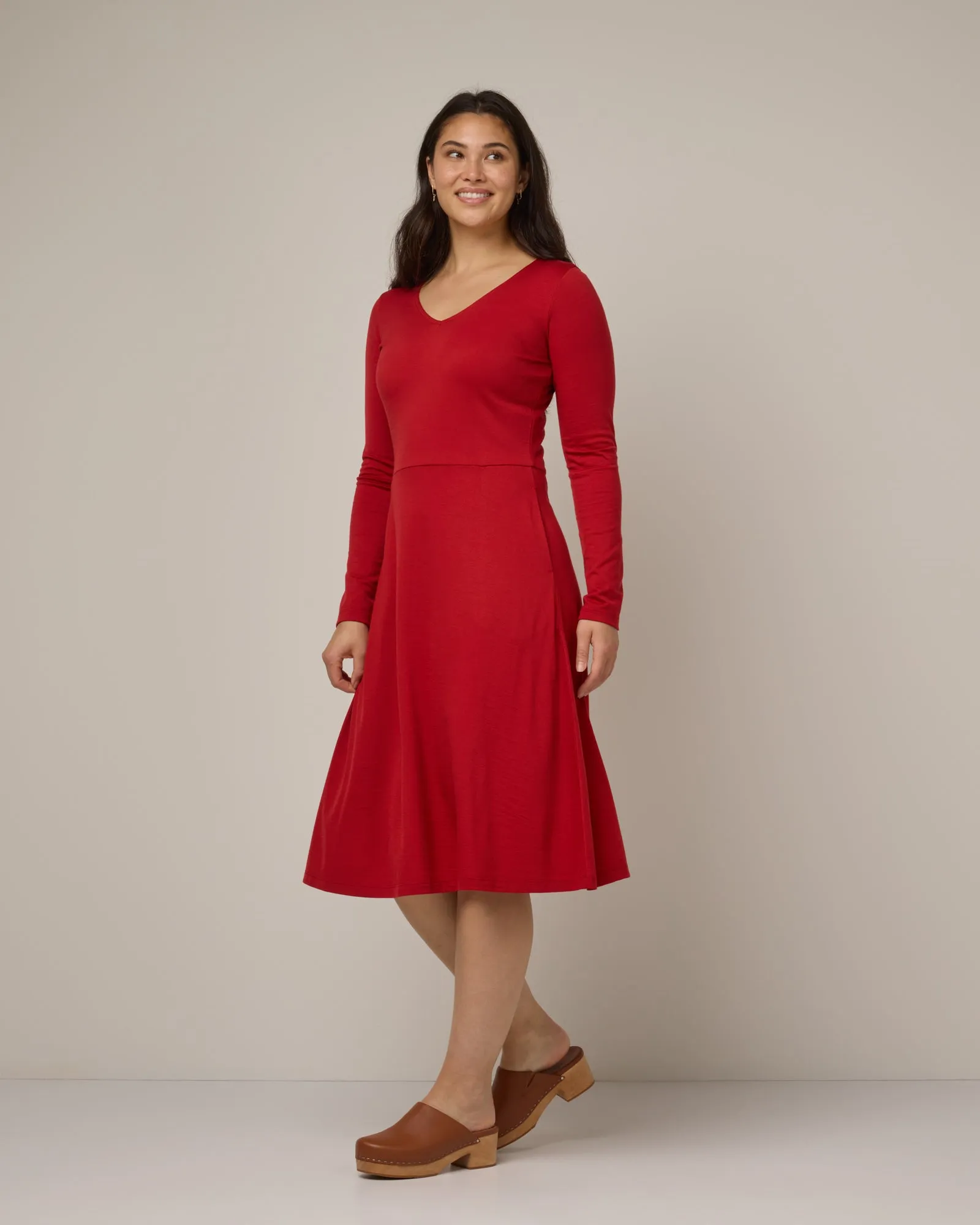 Talia V-Neck Midi Dress