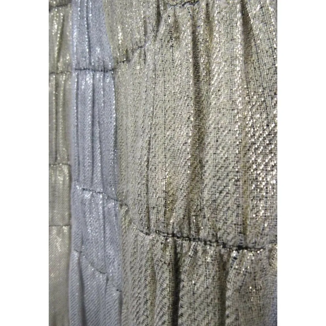 Tao Comme des Garçons Gold and Silver Pleated Wrap Skirt