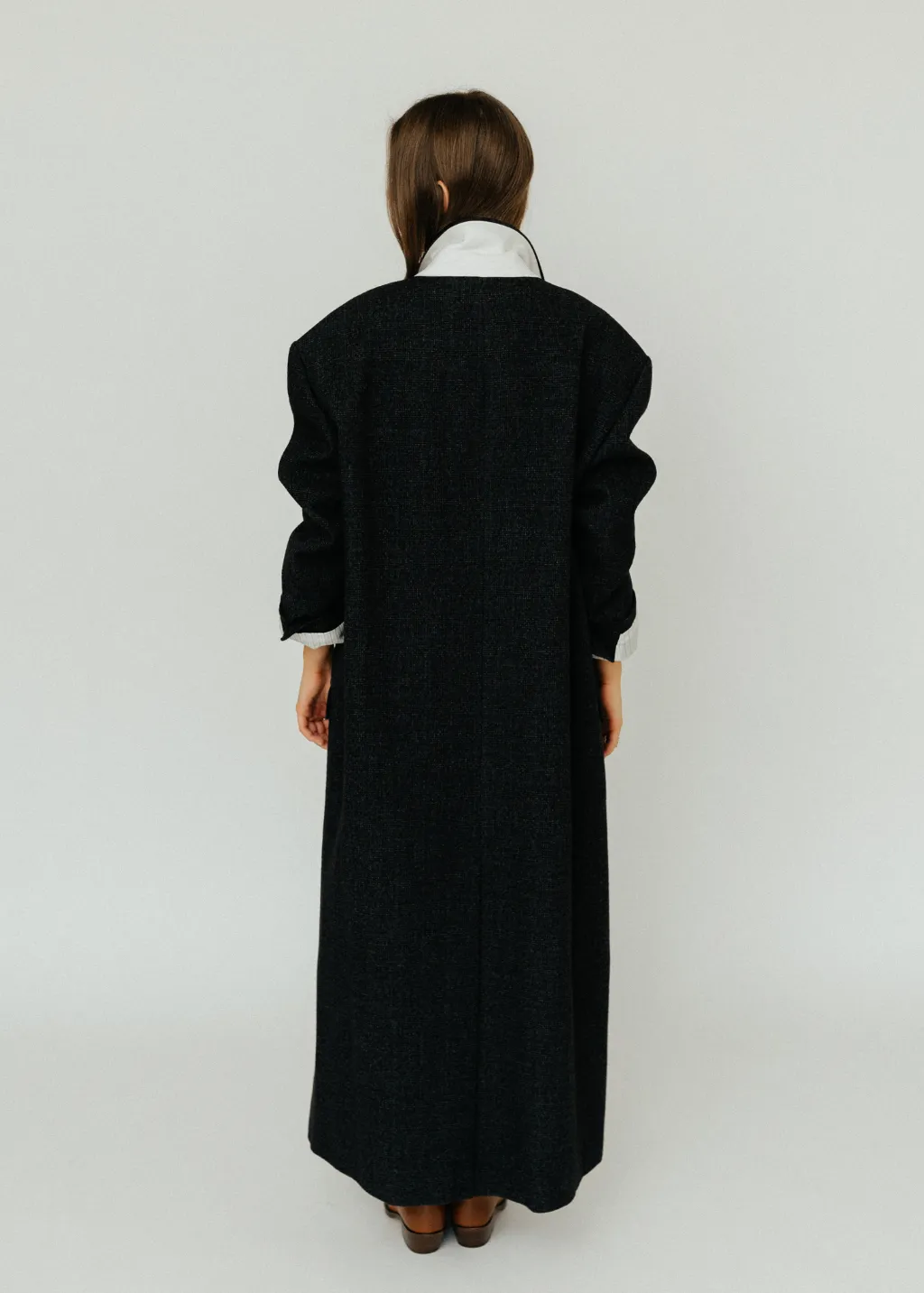 Tibi Kian Glenplaid Maxi Tux Coat