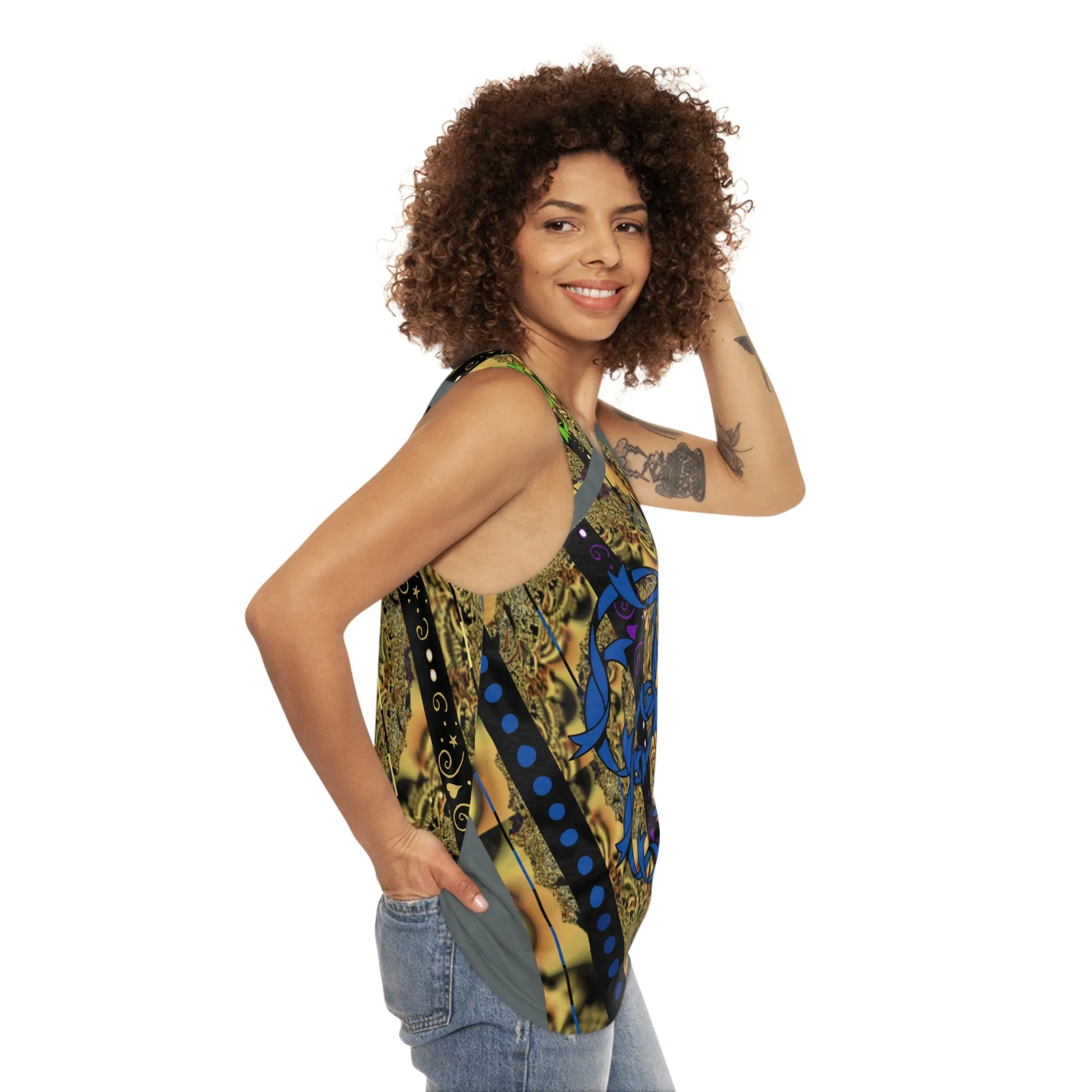 Unisex Tank Top (AOP) REGALLY BLUE