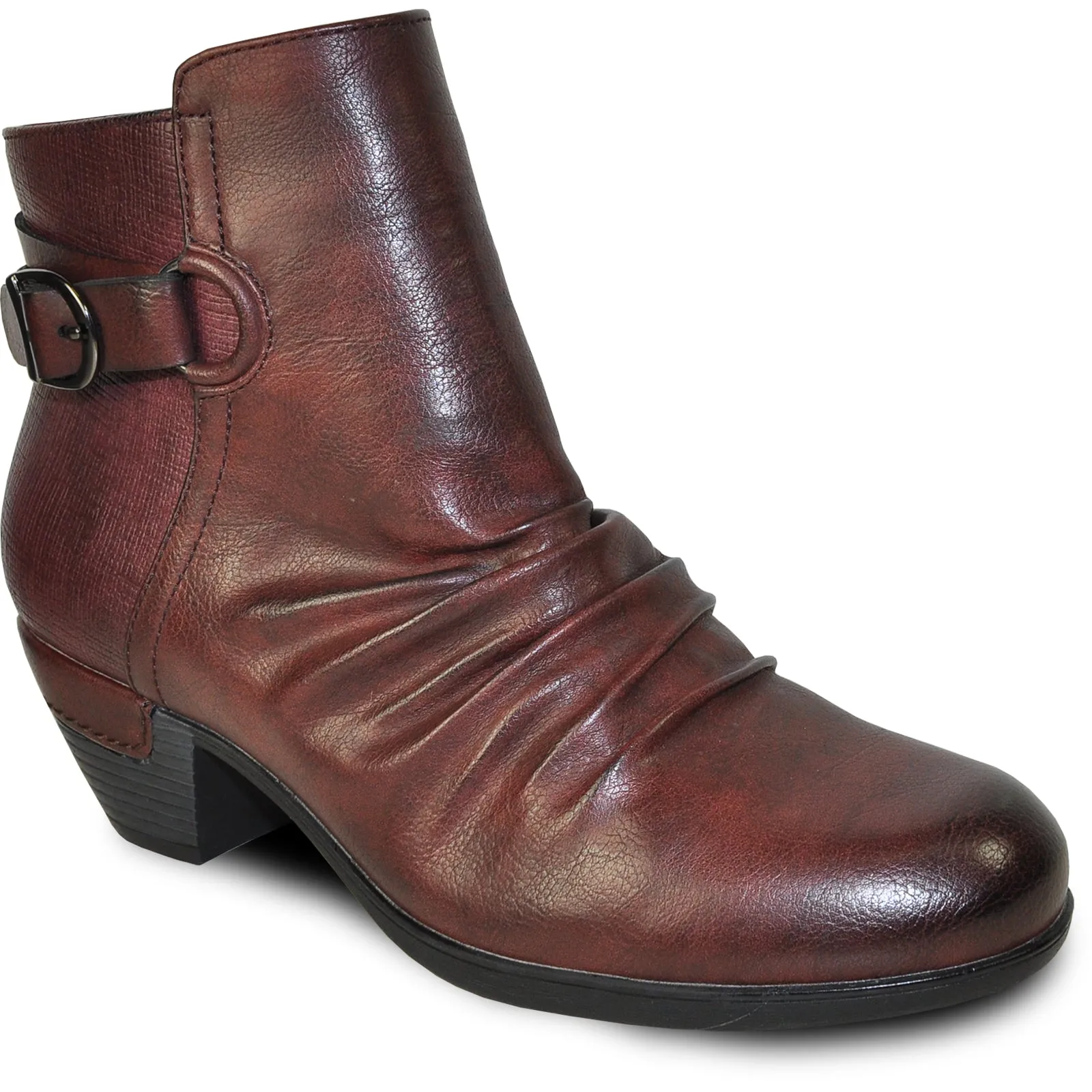 VANGELO Women Boot HF9429 Ankle Dress Boot Bordo Red