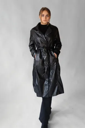 VEGAN LEATHER TRENCH