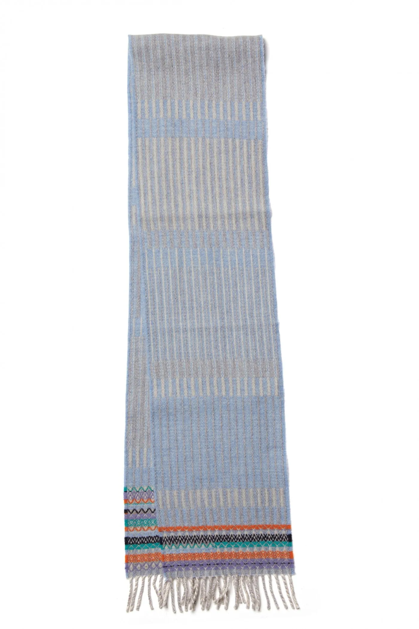 Wallace Sewell LAMBSWOOL TEXTURE SCARVES - Bothy -  PERIWINKLE SKY