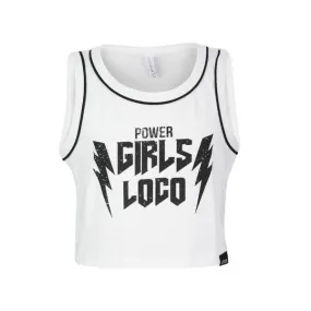 WHITE PRINT TANK TOP FOR GIRLS