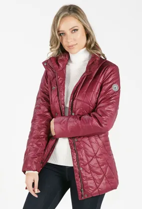 Wine Quilted Jacket