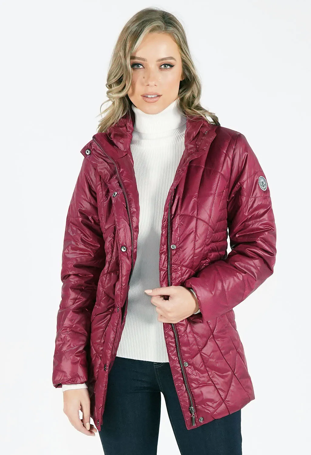 Wine Quilted Jacket