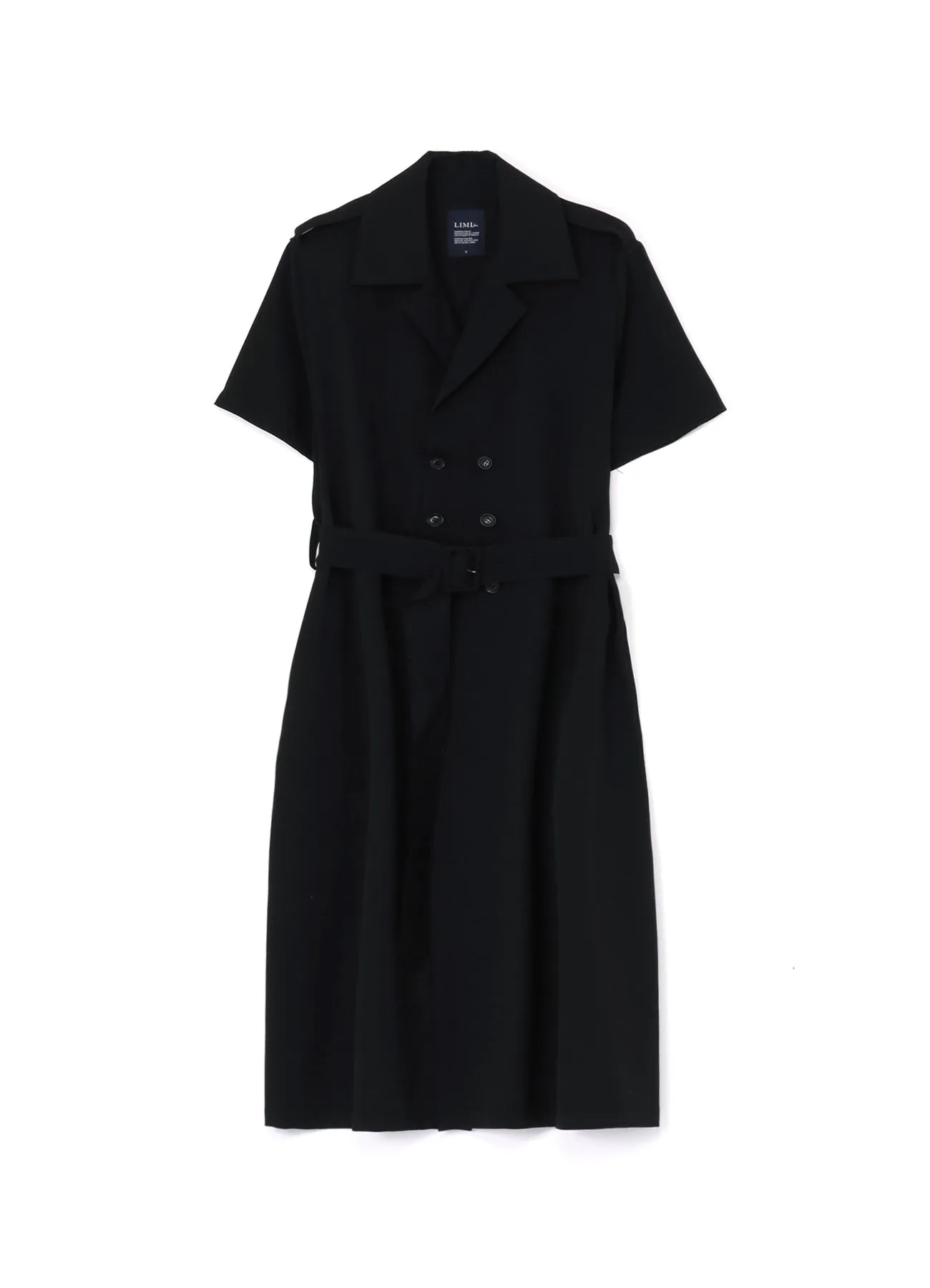 WOOL GABARDINE SHORT SLEEVE COAT