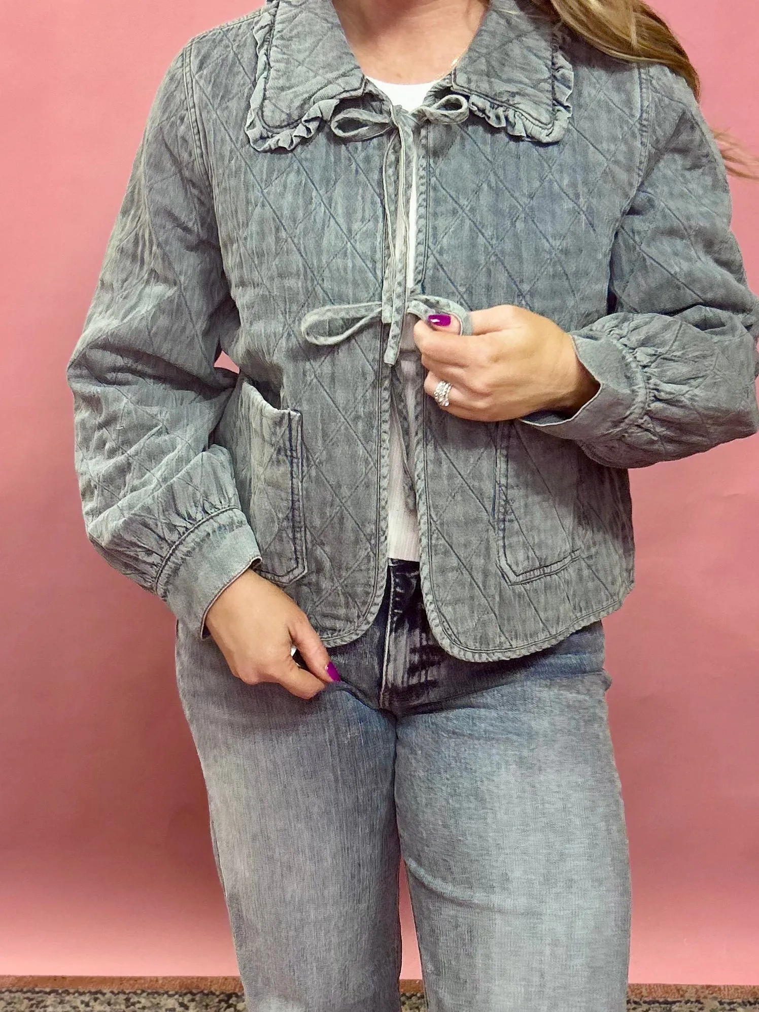 Xander Quilted Denim Jacket